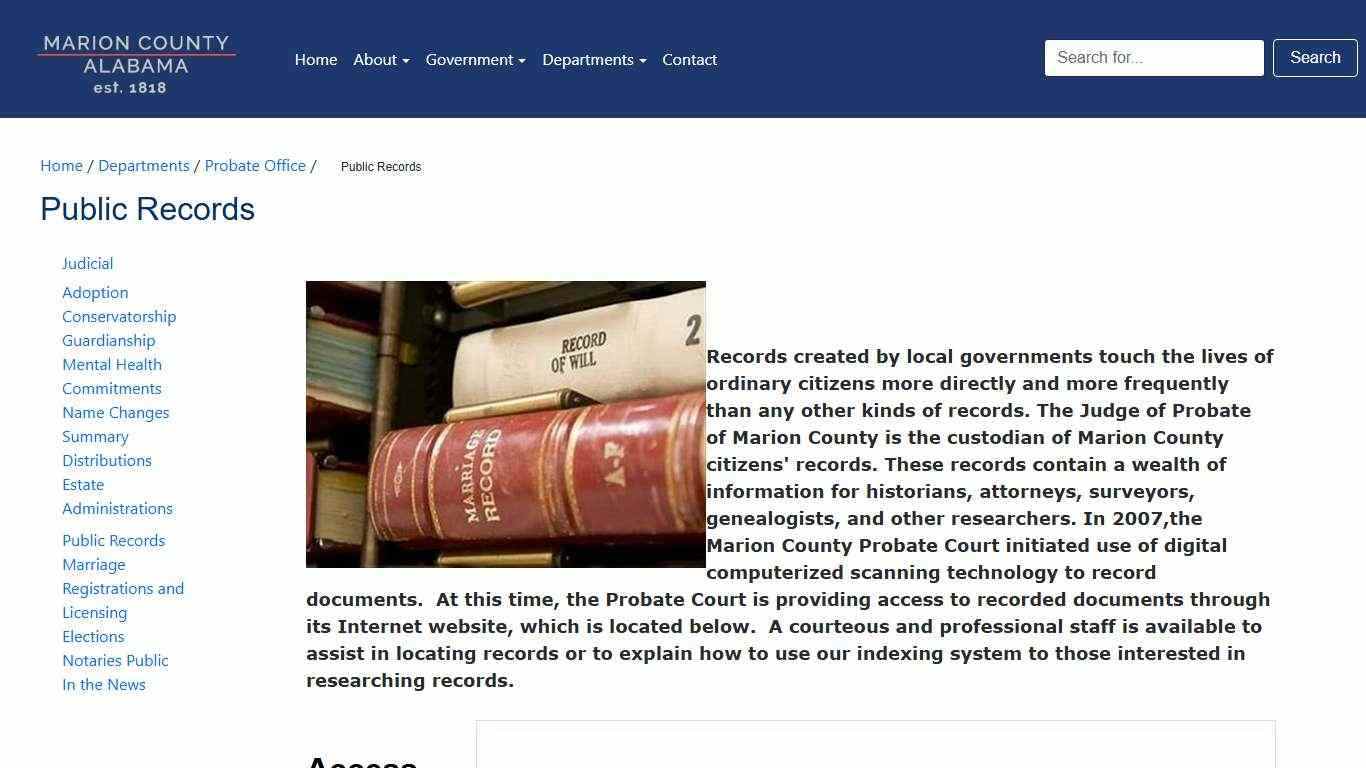 Marion County: Public Records