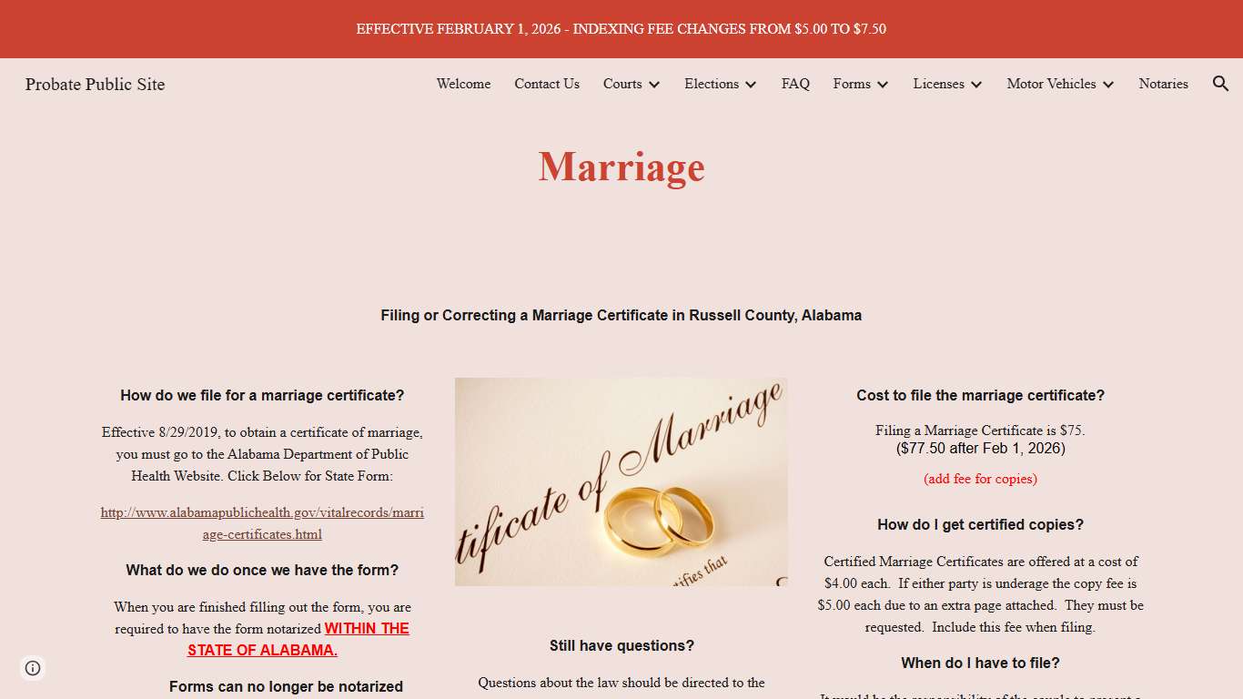 Probate Public Site - Marriage
